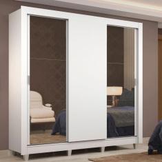 Guarda-Roupa Casal Madesa Lyon 3 Portas de Correr com Espelhos 2 Gavet