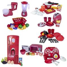 Kit Cozinha Infantil Microondas Batedeira Panela Mercado 59P - Altimar