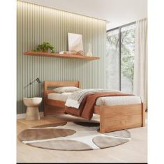 Cama Solteiro em Madeira Maciça 0,90x190cm Unique Yescasa