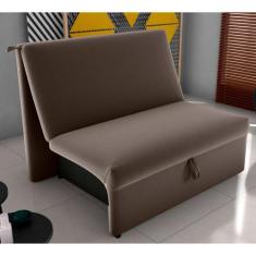 Sofá Cama 2 Lugares Ivan Veludo Marrom - Mais de Casa