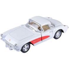Carrinho Miniatura  Chevrolet Corvette 1957  Escala 1:34 (Branco) - To