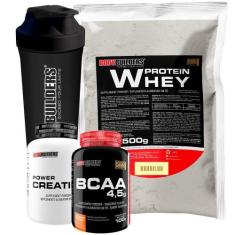 Kit Whey Protein 500G+ Bcaa 4,5 100G+ Power Creatine 100G - Bodybuilde