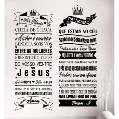 Adesivo Decorativo Parede Oração Ave Maria E Pai Nosso