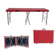 Maca dobrável portátil Premium VERMELHA  Estética/Hospitalar/Massagem/