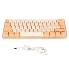 Mini Teclado para Jogos RGB, Teclado Compacto de 61 Teclas Com 6 Efeitos de Luz de Fundo e Design Ergonômico para Digitador, Compatível Com 11 10 8 7 Vista, Com Teclas Revestidas