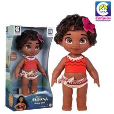 Boneca Bebê Baby Disney Princesa Moana - 2504 - Cotiplás, Vermelho, Pr