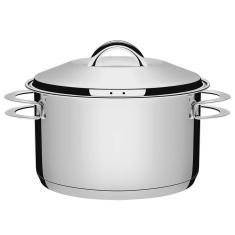 Caçarola Tramontina Solar Funda 24 cm 6,1 L em Aço Inox Fundo Triplo com Tampa e Alças 62504240