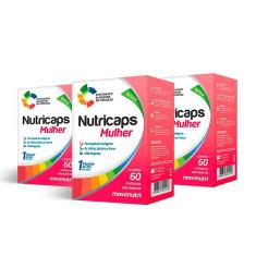 Kit 03 Nutricaps Mulher Polivitaminico Maxinutri 60 Capsulas