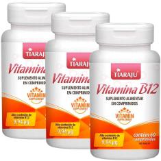 Kit 3 Vitamina B12 60 Comprimidos Tiaraju 