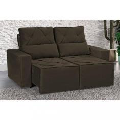 Sofá 2 Lugares Retrátil Reclinável 180cm Veludo Vegas Wood estofados