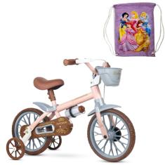 Bicicleta Infantil Aro 12 Antonella Baby Rosa com Rodinhas, Nathor