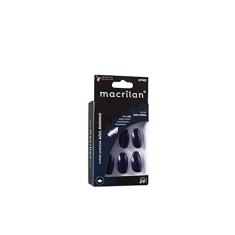 Macrilan Unhas Postiças Estilo Bailarina - Azul Marinho - Up402