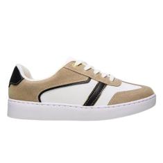 Tênis Vizzano Camurça Multicolorido Feminino Branco Preto Bege, 36