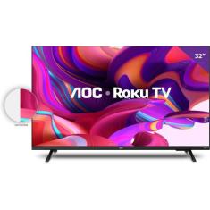 Smart TV 32 HD AOC Roku TV 32S5135/78  Wi-Fi, 3 HDMI, Som Dolby Digita