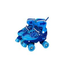 Patins 4 Rodas Ajustáveis com Luz Fenix Azul