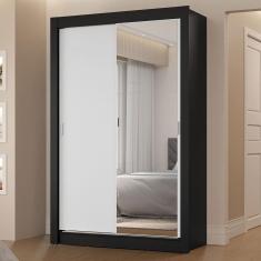 Guarda-Roupa Solteiro 2 Portas de Correr com Espelho 2 Gavetas Vivare Madesa