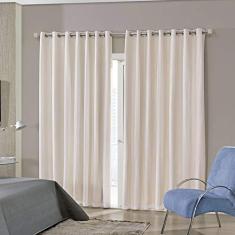 Cortina Pratika Lisa 4,20x2,50m Marfim - Bella Janela