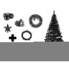 Árvore De Natal Decorada 1,80 Cm 320 Galhos Com 7 Itens