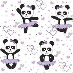 Papel de Parede Panda Ballet Fofo
