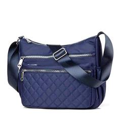 OPXTO Bolsas tiracolo de nylon para mulheres, bolsas de ombro com vários bolsos, bolsa de viagem casual leve à prova d'água, bolsas mensageiro., Azul