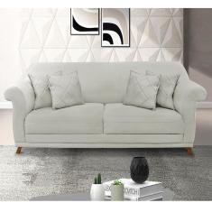 Sofá 2 Lugares Lorena Veludo 1,60M pés em Madeira Maciça