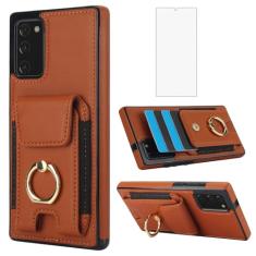 Asuwish Capa de telefone para Samsung Galaxy Note 20 5G com protetor de tela de vidro temperado capa carteira e anel fino porta-cartão acessórios de couro Note20 Notes 20s Twenty Not S20 mulheres