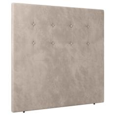 Cabeceira Cama Box Casal Luana 140cm Veludo Bege