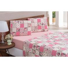 Jogo de Lençol 4 peças Percal 180 fios Casal Queen Estampado - FR Enxo