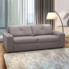 Sofá Decorativo Mendes 2 Lugares Sala De Estar 150cm Pés Em Madeira Couro Avelã G88 - Gran Belo