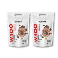 Kit Com 2 Un Whey Protein W100 Refil 900G Nutrata