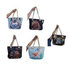 Bolsa Linda De Praia Lona Alça De Cordas Estampa Sortidas - Lynx Produ