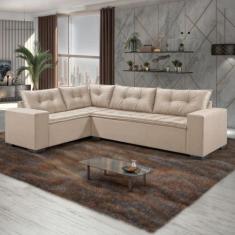 Sofá de Canto 5 Lugares 300x210cm Oslo Veludo - Estofados Martins