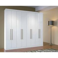 Guarda Roupa Casal 8 Portas e 4 Gavetas Master Vip 8.4 Branco - Santos