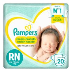 Fralda Pampers Premium Care Recém-Nascido RN 20 Unidades