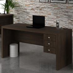 Mesa Para Escritório 3 Gavetas Rústico Me4113  - Tecno Mobili