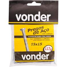 Prego de aço 10x10 com cabeça zincado 100 peças - Vonder