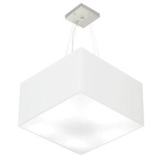 Lustre Pendente Quadrado Md-4077 Cúpula Em Tecido 30/50x50cm