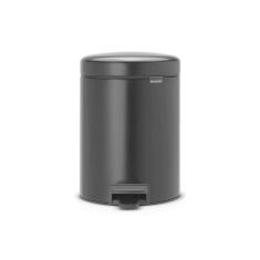 Lixeira Em Aço 5 Litros New Icon Brabantia Preta