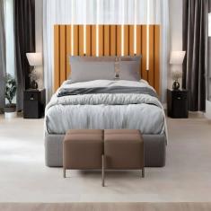 Cabeceira Ripado Maracá 109cm Para Cama de Solteiro Com Led Nature - Rede Móveis