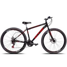 Bicicleta Aro 29 Gts Feel Iron 21 Marchas Freios A Disco, Preto, Verme