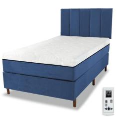 Cama Box e Colchão Magnético Molas Massageador com Cabeceira - Eco Gol