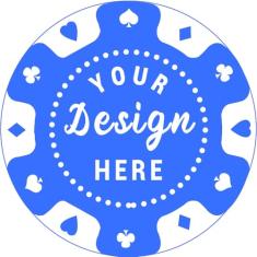 pensoda 100 fichas de pôquer de plástico personalizadas, impressas com seu texto e logotipo personalizados, para pôquer Texas Hold'em, clube de cartas ou jogos de pôquer noturnos, fichas de bebida ou