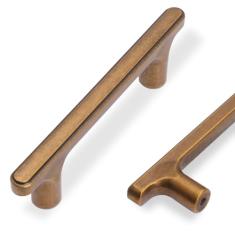 COTYKILEY Pacote com 10 puxadores de armário de cozinha de latão antigo de 76 mm puxadores vintage para armário de cozinha