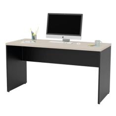 Mesa De Escritório 1.60x60 Tampo 30mm Cinza Netmobil, Dubai