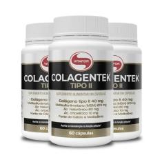 Kit 3 Colagentek Vitafor Tipo Ii 60 Cápsulas