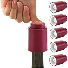Tampa Garrafa de Vinho a Vacuo Pressão Rolha 06 unidades