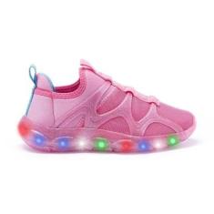 Tênis Infantil Feminino Pé com Pé Bubble Led com Luzinha Led Menina-Feminino