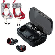Fones de ouvido sem fio Ruimao, Bluetooth, de toque na orelha, estéreo, esportivos, com redução de ruído embutidos, LED digital mostra carga de carregamento