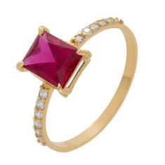 Anel de Ouro 18k Feminino com Zircônio Shine - Meu Anel, 18