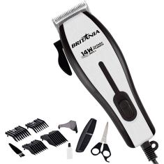 Máquina de Cortar Cabelo Britânia 14W Inox N 127V